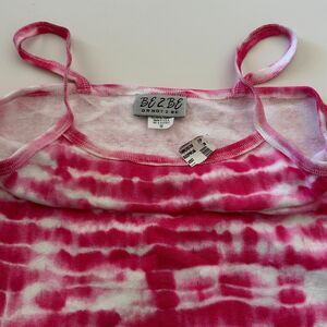 Be2Be or Not 2 Be VTG Y2K Pink White Tie Dyed Sleepwear Tank Top With Tag Medium